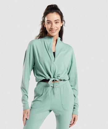 Dámské Bundy Gymshark Pause Zip Up Blankyt | CZ 3537GSO